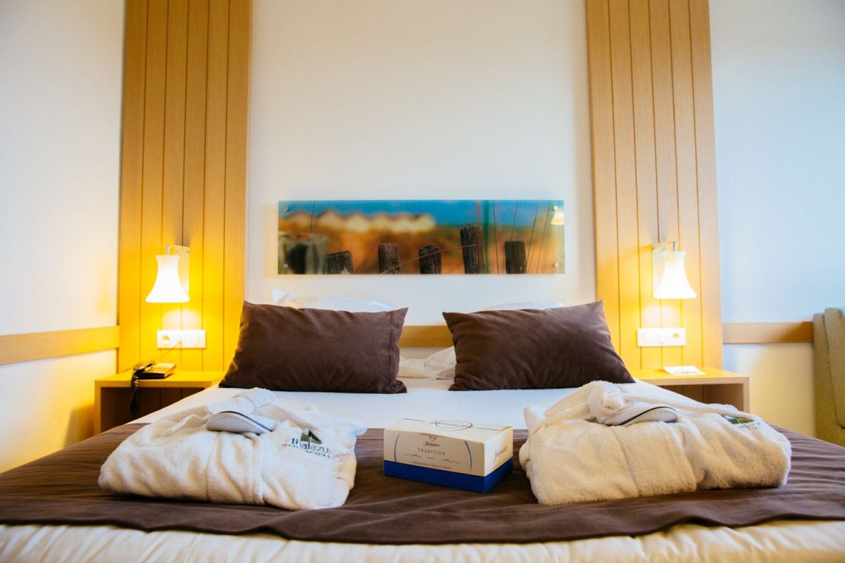 Chambre de l'hôtel Thalazur à Ouistreham