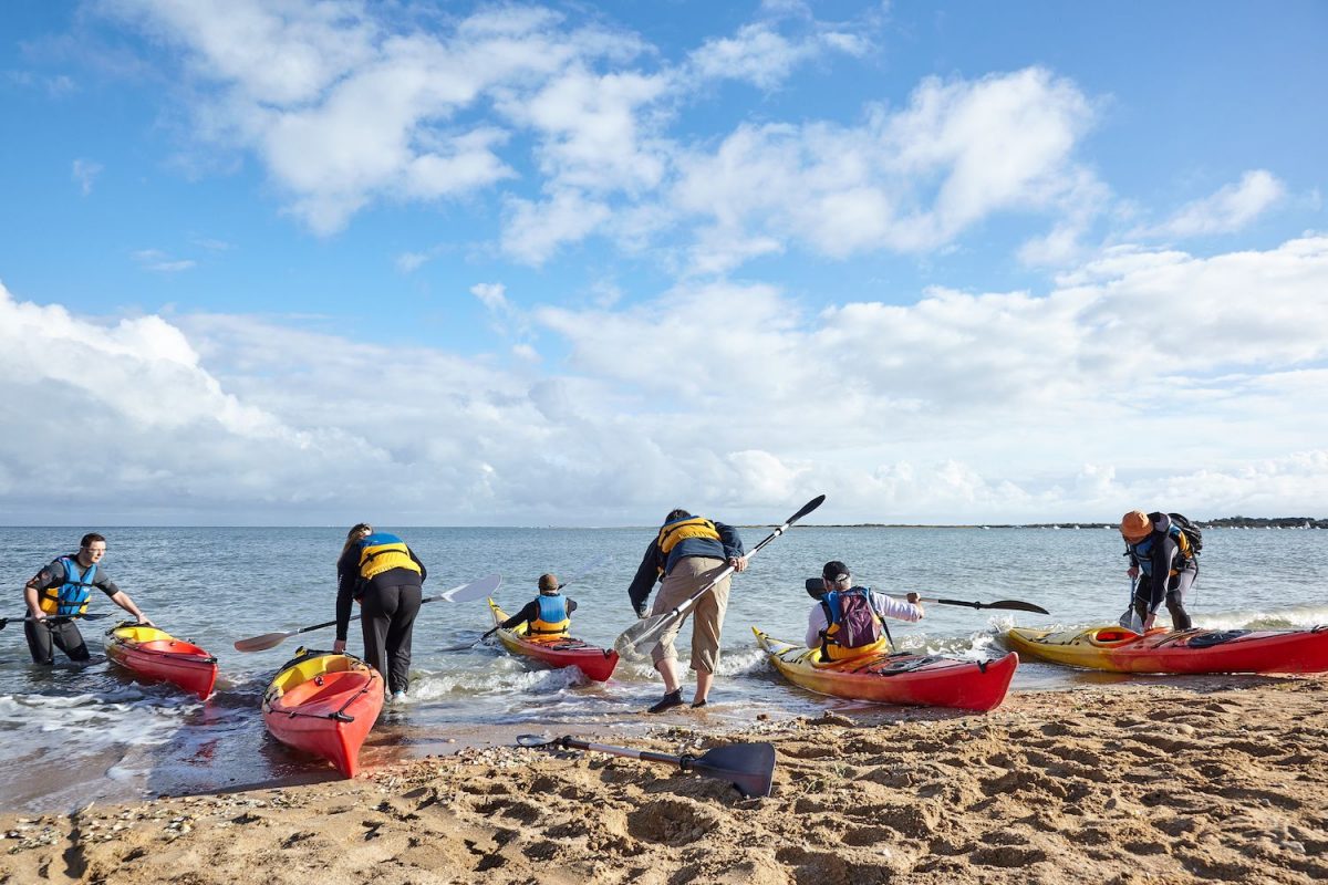 Kayaking and sailing in Ouistreham