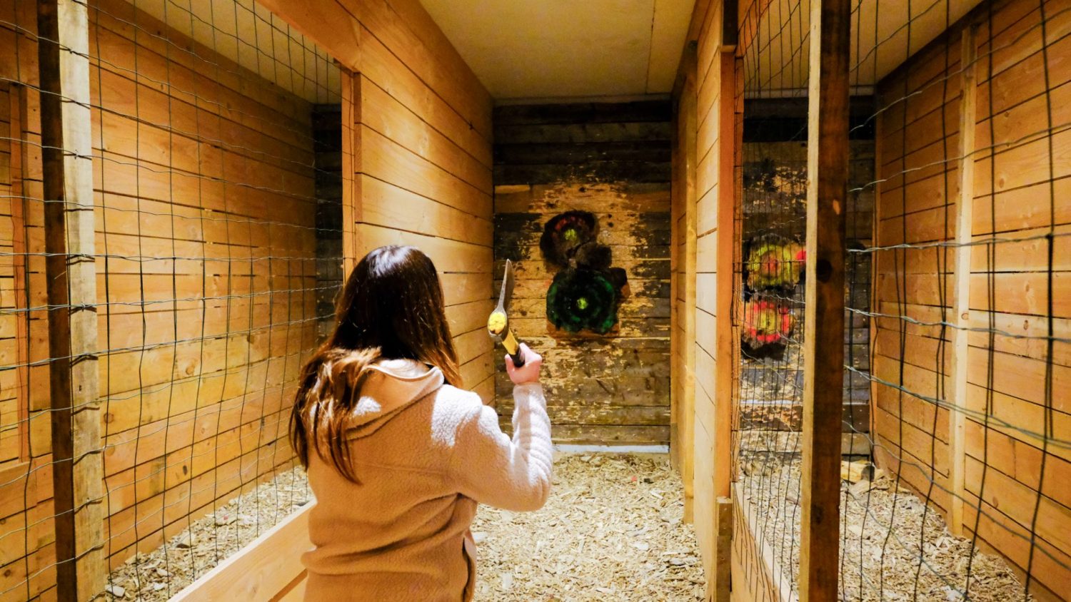 Axe throwing at the Viking Paradise