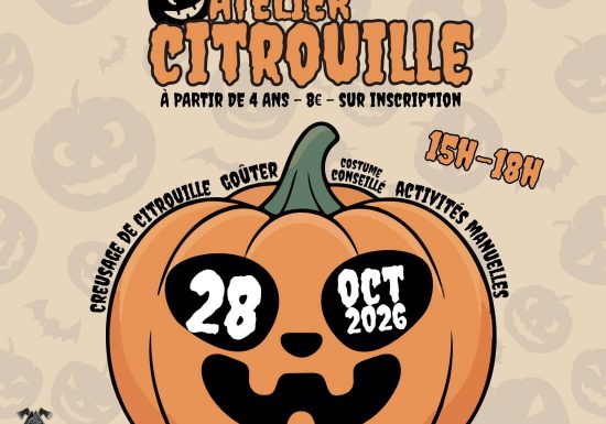 Atelier Citrouille enfant 28 oct 2026