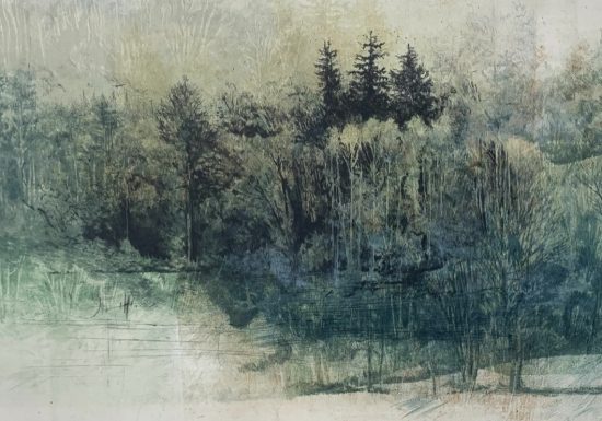 Caroline Bouyer Série Palimpseste, Composition 83 (détail), gravure en pointe sèche, impression multiple en plusieurs passages, chine collé, tirage unique © atelier 8-1200×800