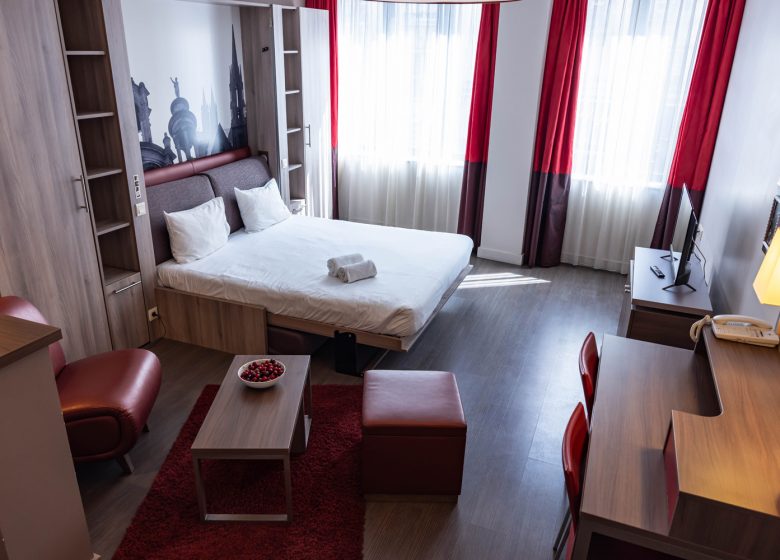 Salon Grand Studio de la résidence City'O à Caen en Normandie