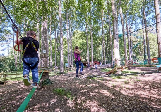Parcours rose slackline