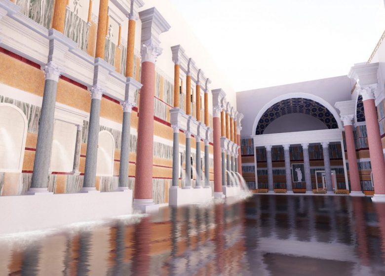 Reconstitution virtuelle du natatio des Thermes de Caracalla