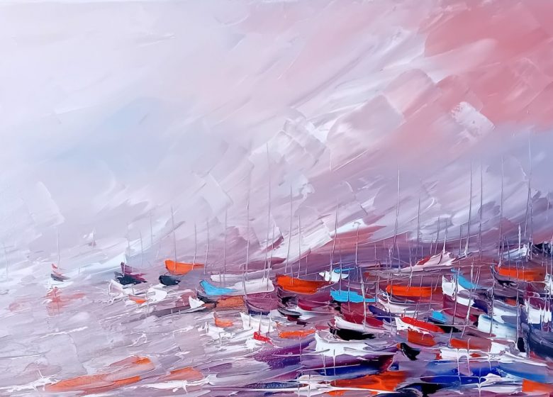 départ en mer 80cm x40cm