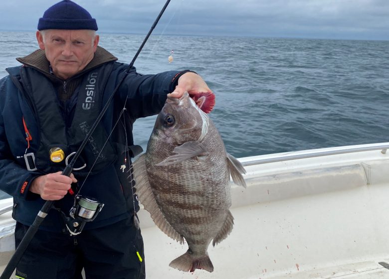 Sortie pêche en mer Le Poséidon Ouistreham Normandie